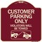 Signmission Customer Parking Violators Will Towed Heavy-Gauge Aluminum Sign, 18" x 18", BU-1818-24209 A-DES-BU-1818-24209 - alternate 1